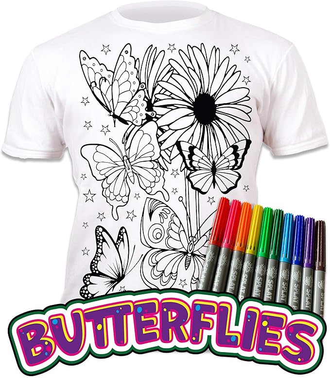 Butterflies Colouring-In T-Shirt