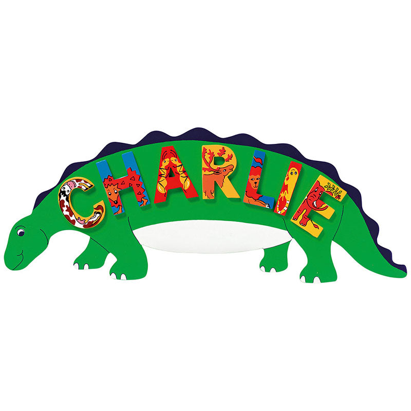 Blue Dinosaur Name Plaque