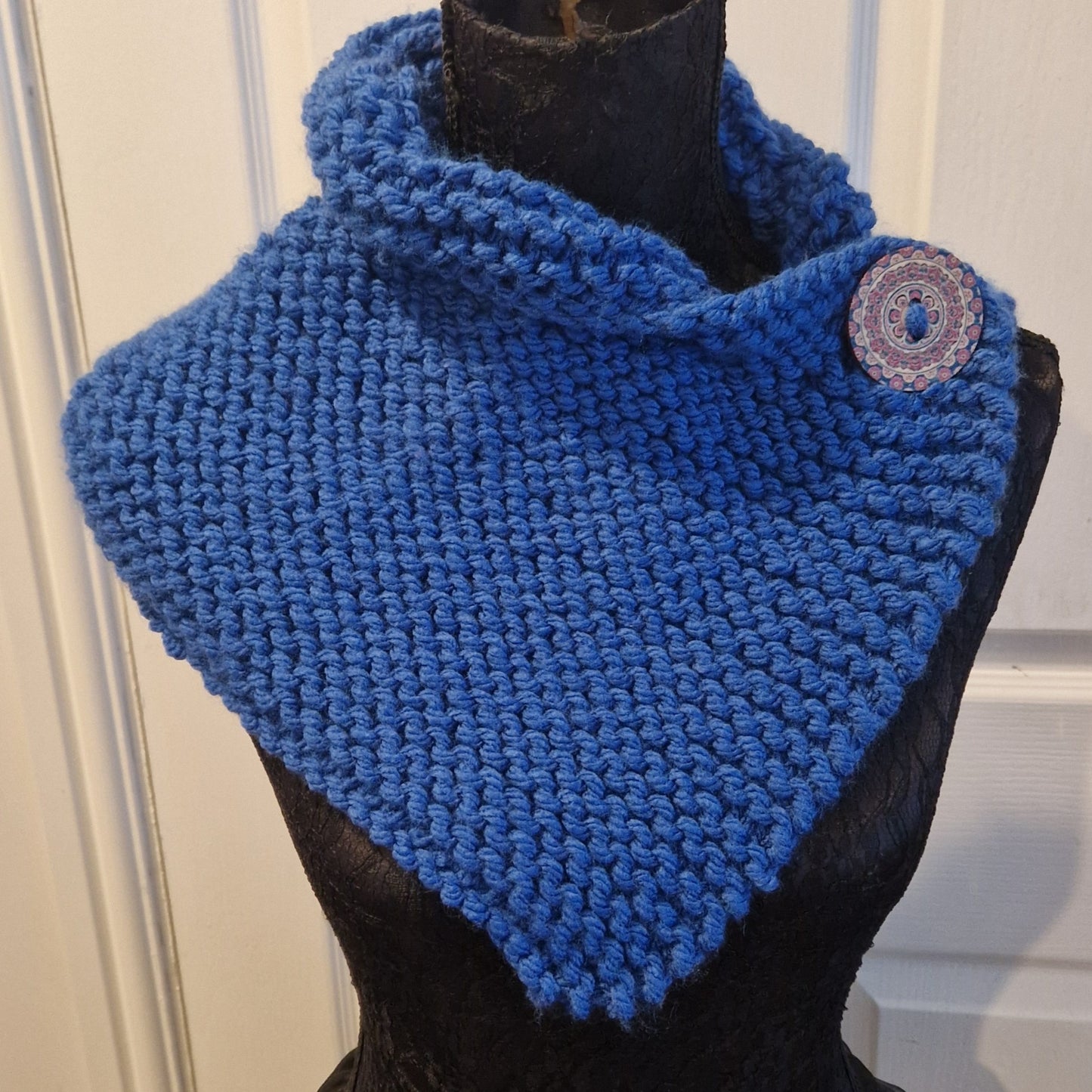 Super Chunky Cobalt Blue Neck Wrap