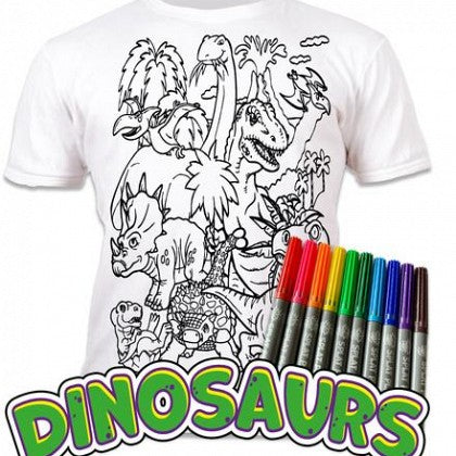 Dinosaurs Colour-in T-shirt