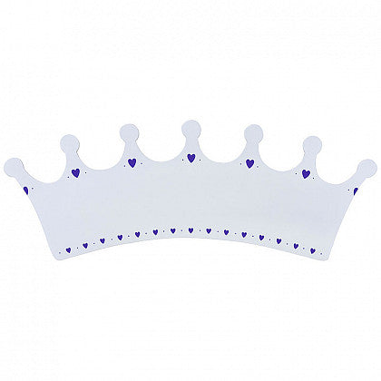 Large White Crown Name Plaque