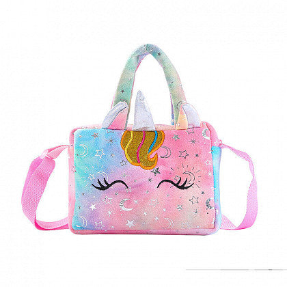 Plush Multicoloured Unicorn Bag
