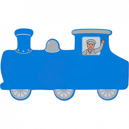 Small Blue Train Name Plaque