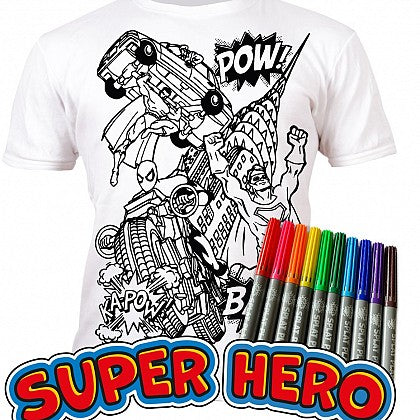 Super Hero Colour-in T-shirt