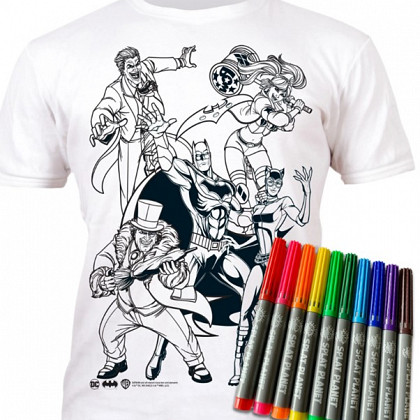 Officially Branded Batman Colour-in T-shirt