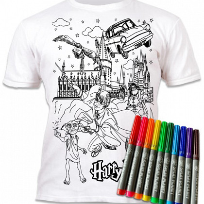 Officially Branded Harry Potter Colour-in T-shirt
