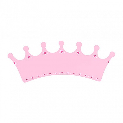 Large Pink Crown Children's Name Plaque