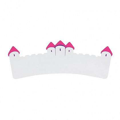 Large White and Pink Fairytale Castle Name Plaque