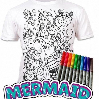 Mermaid Colouring-In T-Shirt