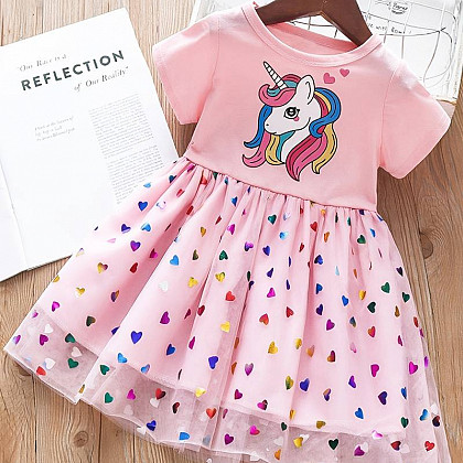 Child's Unicorn Dress (Pink)