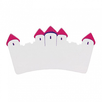 Small White and Pink Fairytale Castle Children's Name Plaque