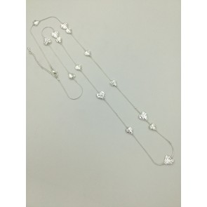 Delicate Long Chain with Small Hearts