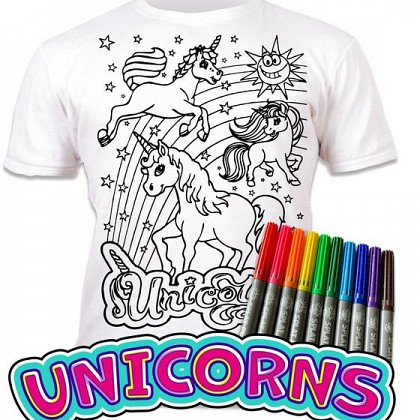Unicorn Colouring-In T-Shirt