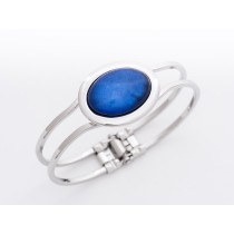 Miss Milly Cobalt and Silver Hinged Bangle